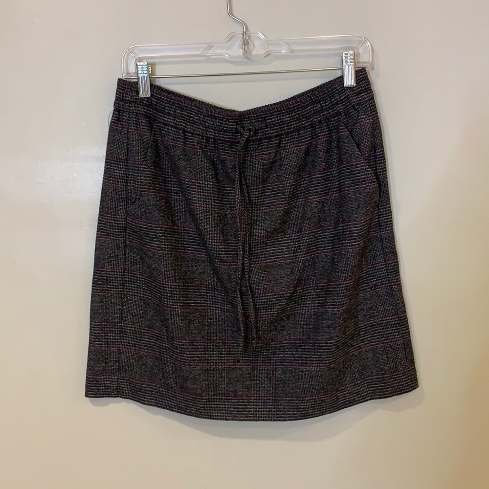 Loft - Plaid Mini Skort Pull-On Drawstring Waist … - image 1